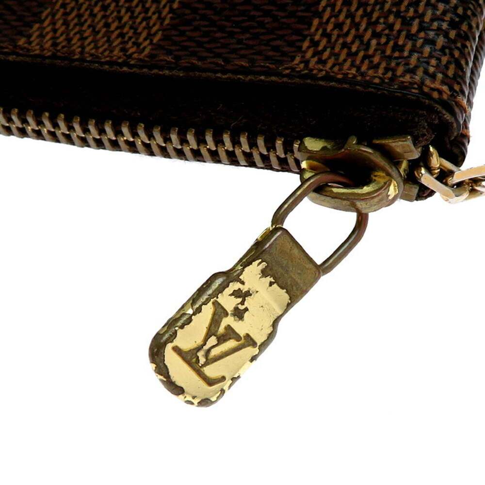 LOUIS VUITTON Authentic Brown Damier Pochette Mini Bag - Picture 7 of 9